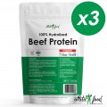 Atletic Food Говяжий протеин 100% Hydrolized Beef Protein (клубника) - 3000 г (3х1000 г)